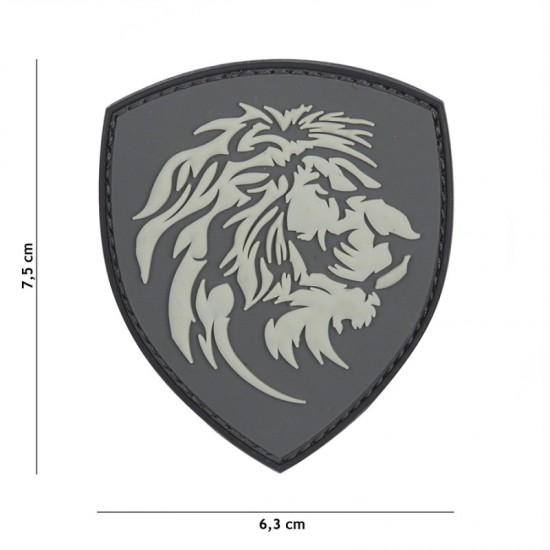 Patch 3D PVC Dutch lion grey #1096 35
